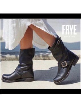 FRYE Veronica Short Slouch Leather Boots